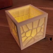 TinkerCad tutorial door Margriet voor een Voronoi theelichtje