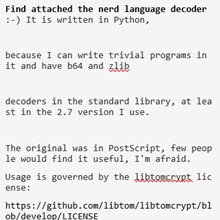 Nerd Language Decoder: Python Script to read out CraftWare settings from a  Gcode file by Psanyi (Sandor)
